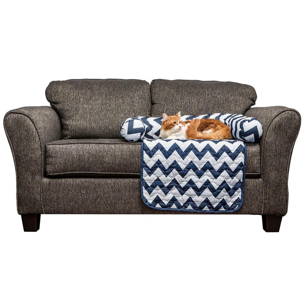 Chevron Reversible Quilted Pet Bed Chair Cover - Assorted Sizes