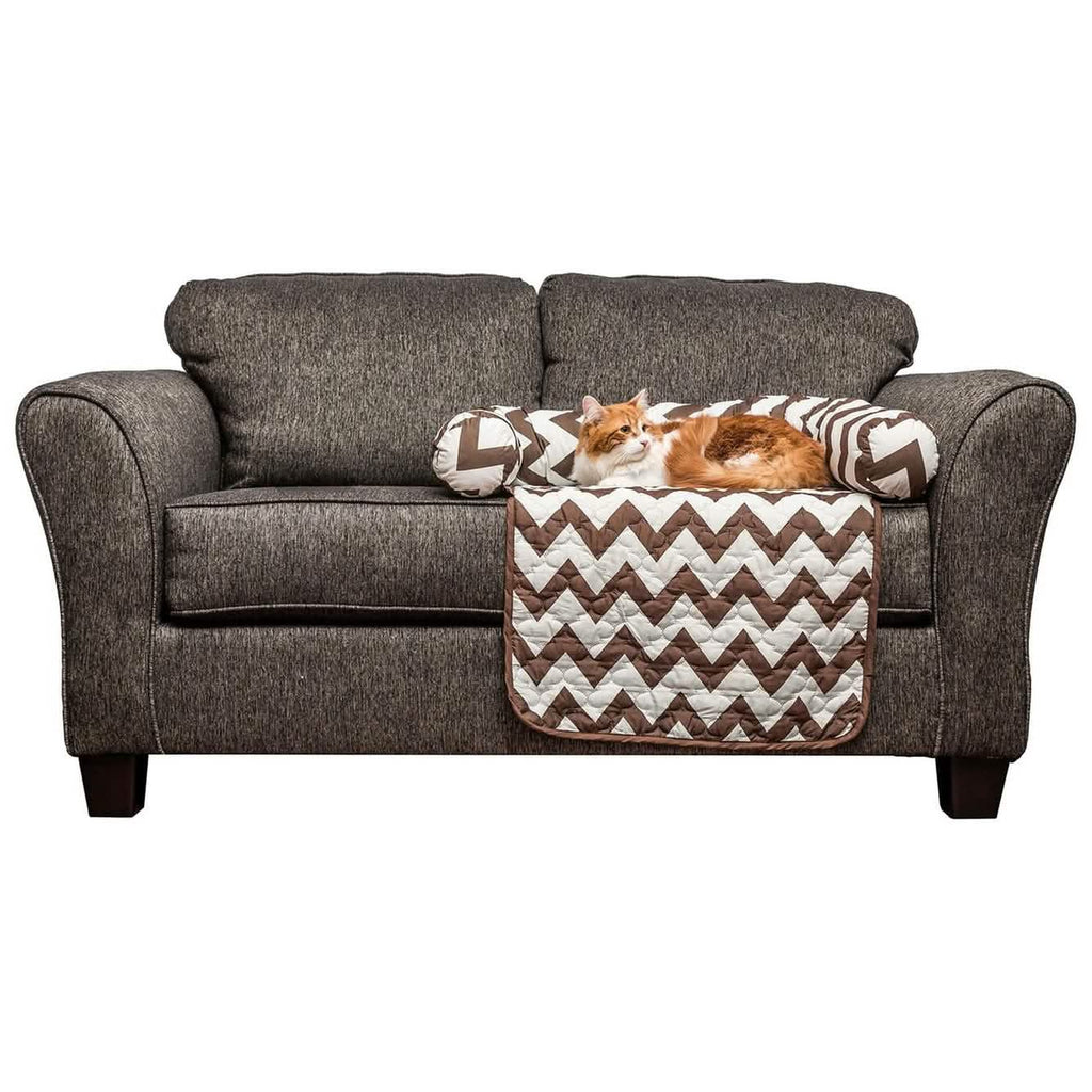 Chevron Reversible Quilted Pet Bed Chair Cover - Assorted Sizes