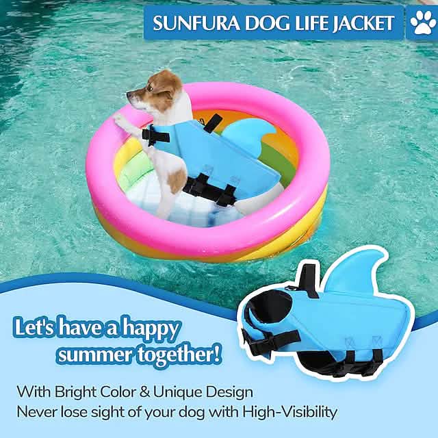 Dog Swimsuit with Shark Fin