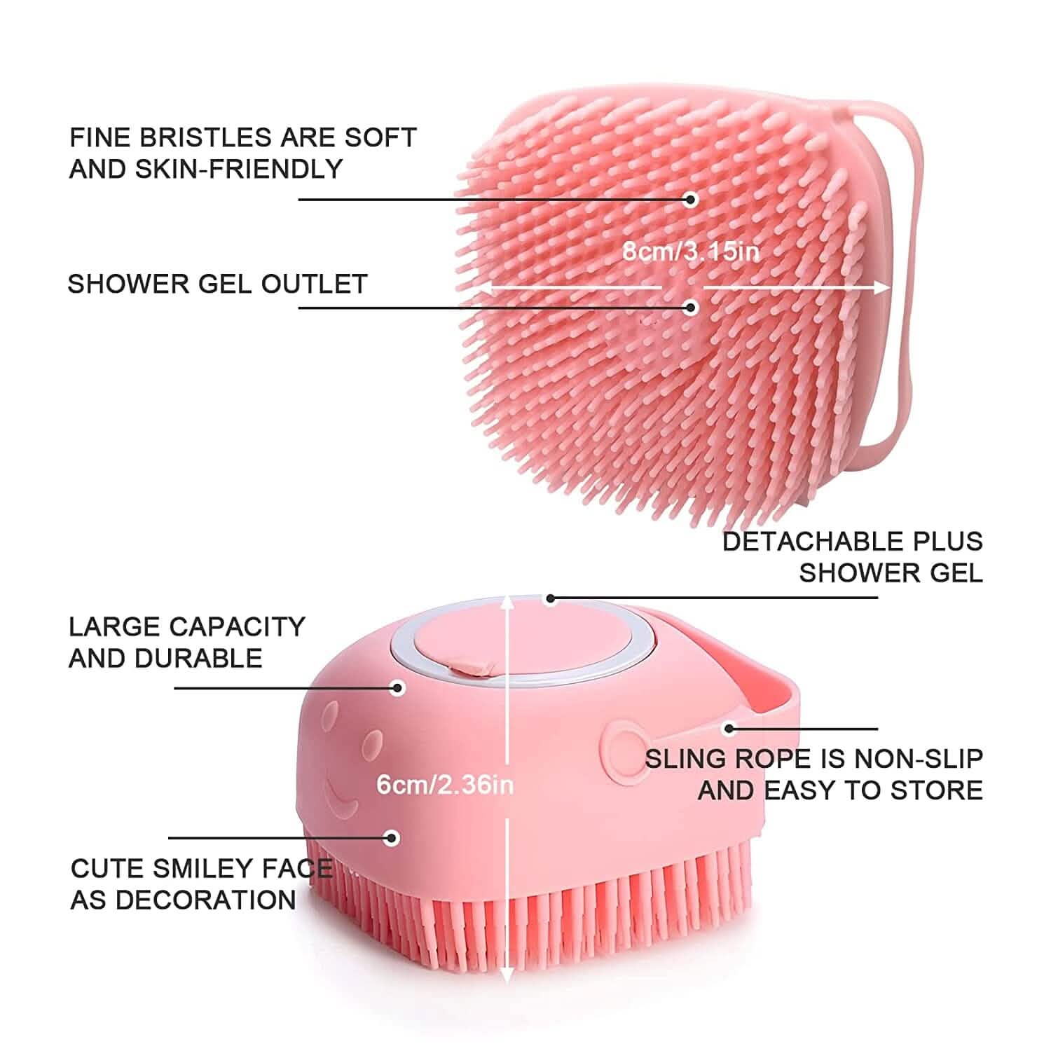 Pet Bath Brush Dog Scrubber